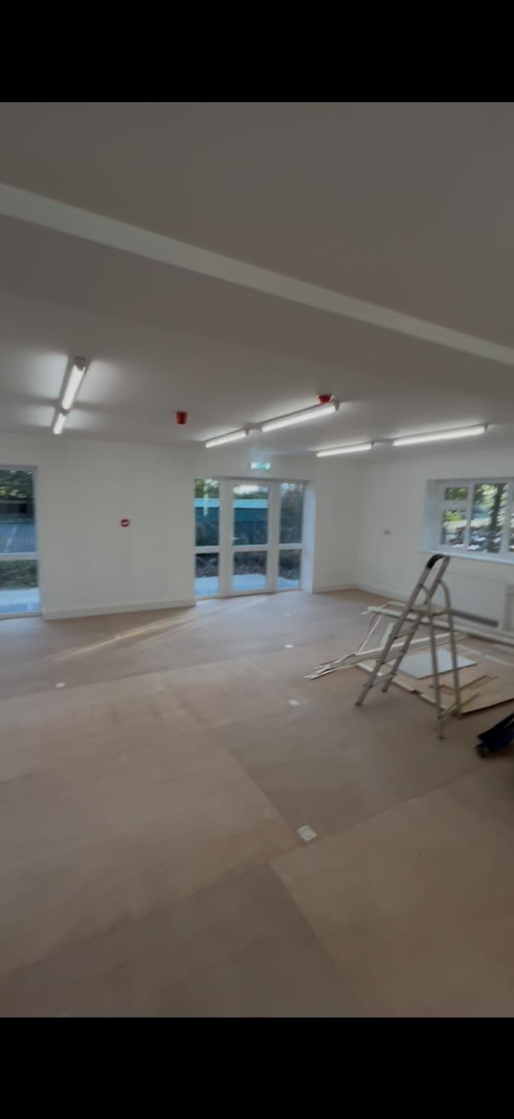 Commercial lighting installation