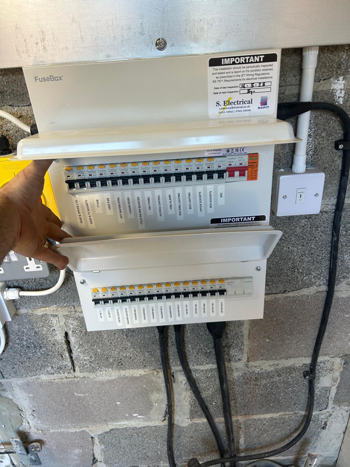 Fuse board upgrade work